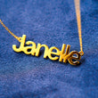 Load image into Gallery viewer, Custom All Capitals Yellow Gold Name Necklace
