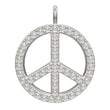 Load 3D model into Gallery viewer, Mini Peace Sign Pendant in Sterling Silver
