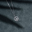 Load image into Gallery viewer, Mini Peace Sign Pendant in Sterling Silver

