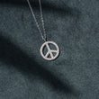 Load image into Gallery viewer, Mini Peace Sign Pendant in Sterling Silver
