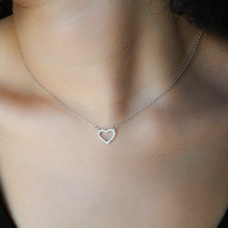 Mini Heart Diamond Medallion Necklace – STONE AND STRAND