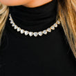 Load image into Gallery viewer, Clustered Hearts Tennis Necklace
