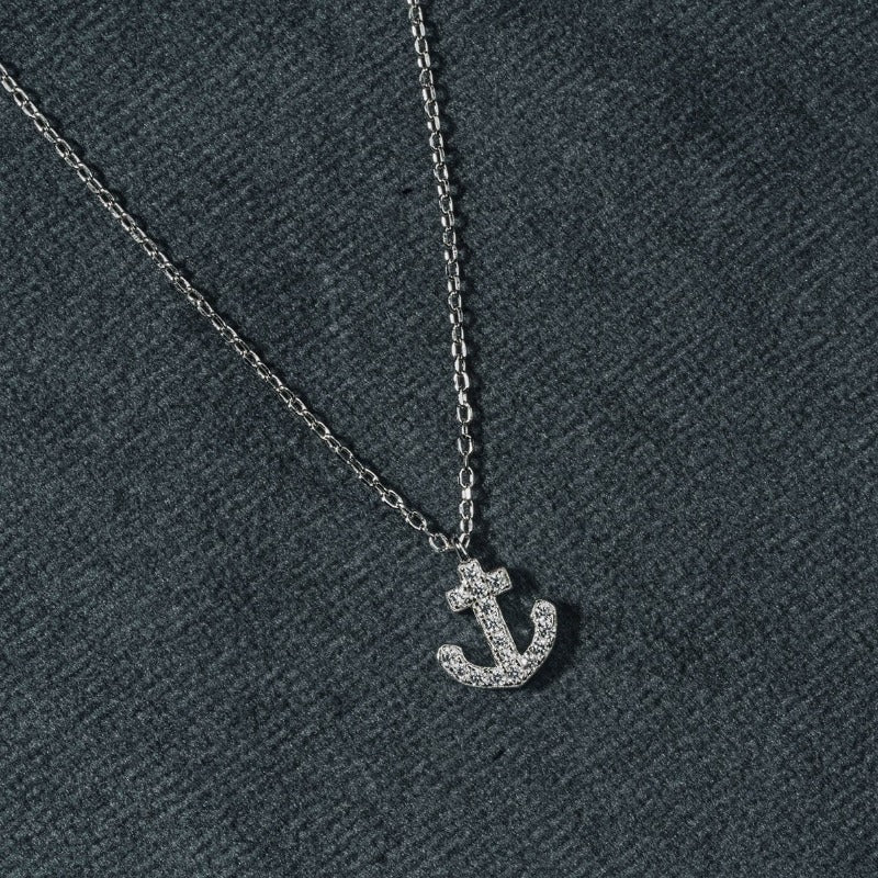 Mini Anchor Pendant in Sterling Silver