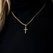 Load image into Gallery viewer, Mini Gold Cross Necklace
